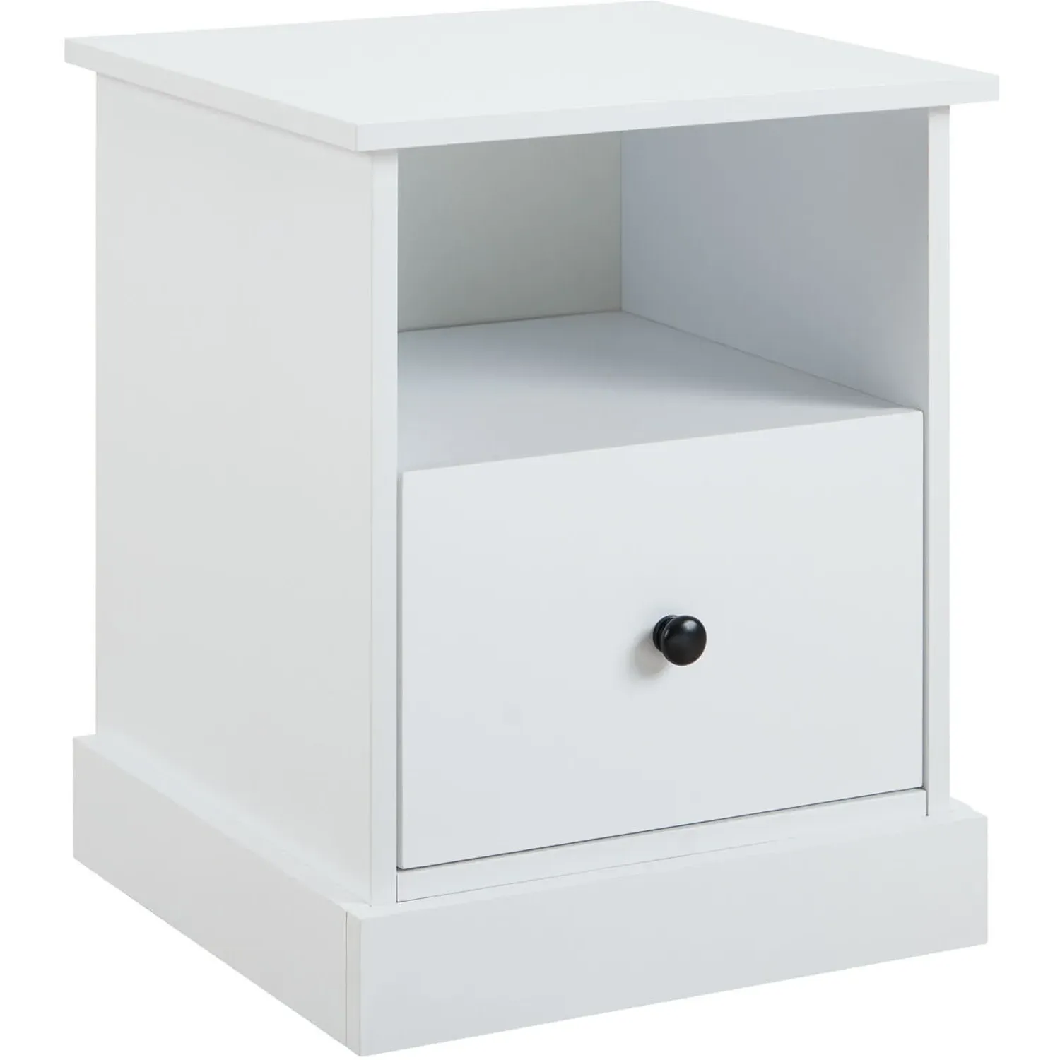 Windsor Single Drawer Bedside Table - White