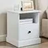 Windsor Single Drawer Bedside Table - White