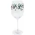 Wine Glass with Mistletoe Decoration - Clear