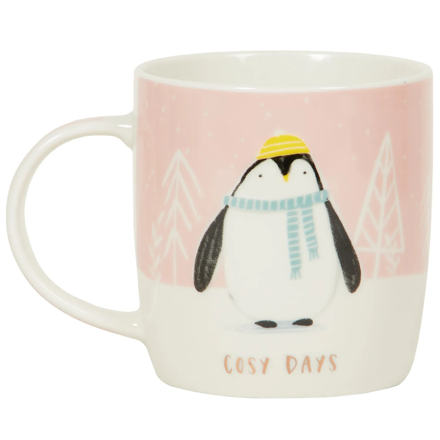 Winter Animals Mug with Gold Detail - Multicolour