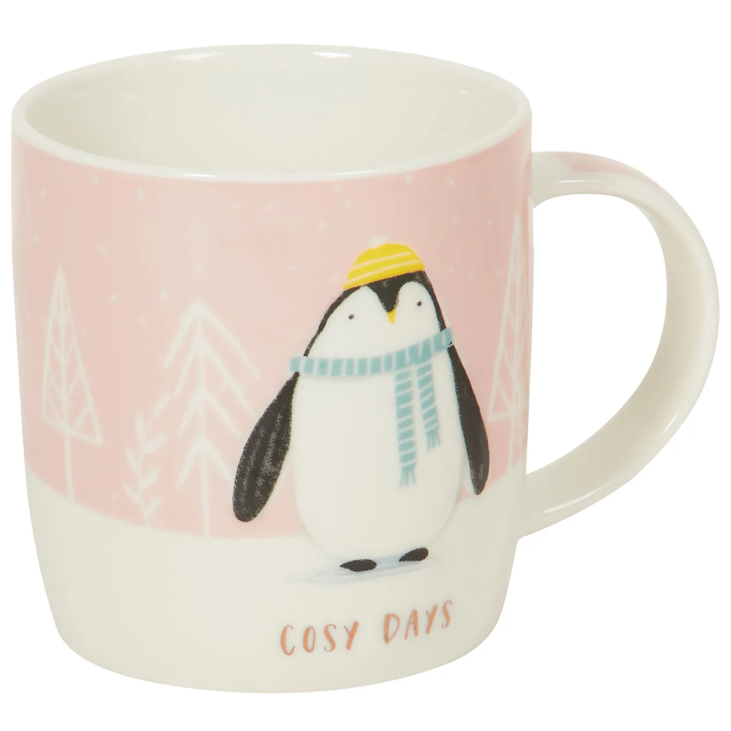 Winter Animals Mug with Gold Detail - Multicolour