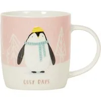 Winter Animals Mug with Gold Detail - Multicolour