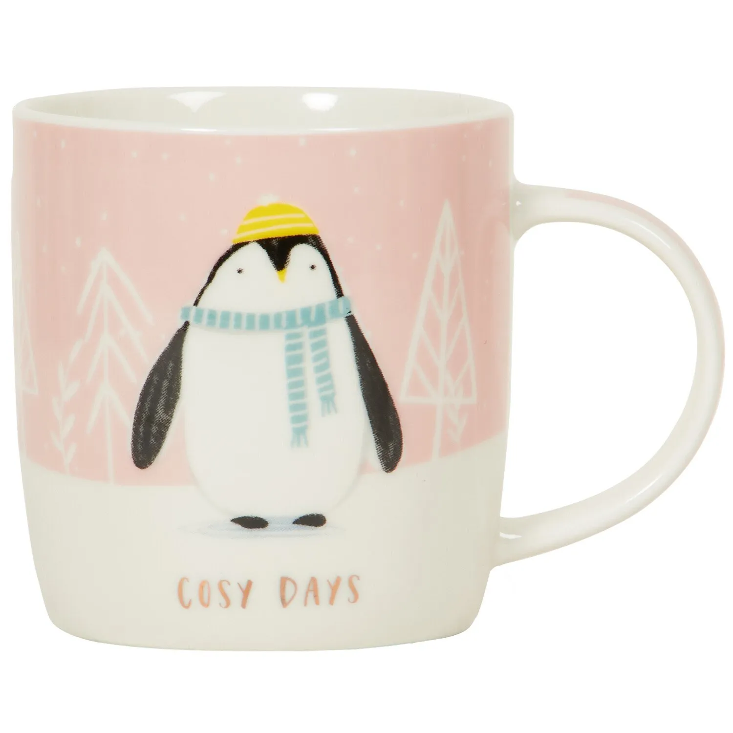 Winter Animals Mug with Gold Detail - Multicolour image