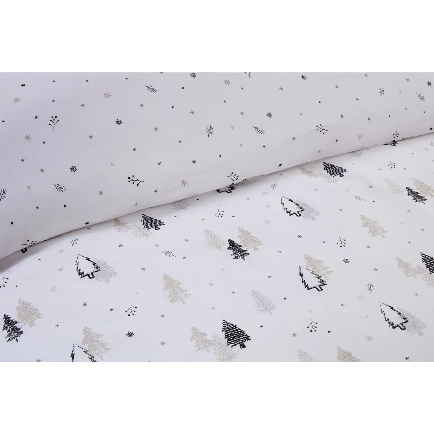Winter Forest King Size Duvet Set - White