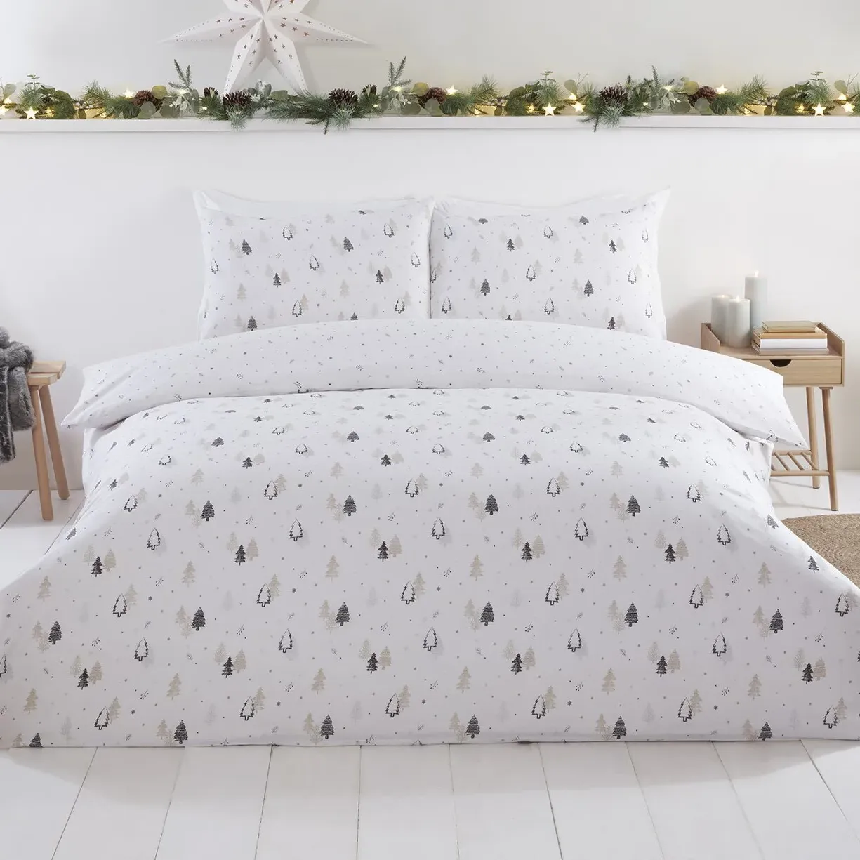 Winter Forest Single Duvet Cover and Pillowcase Set image