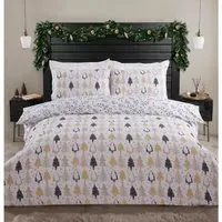 Winter Forest Single Duvet Set - Natural, Polycotton