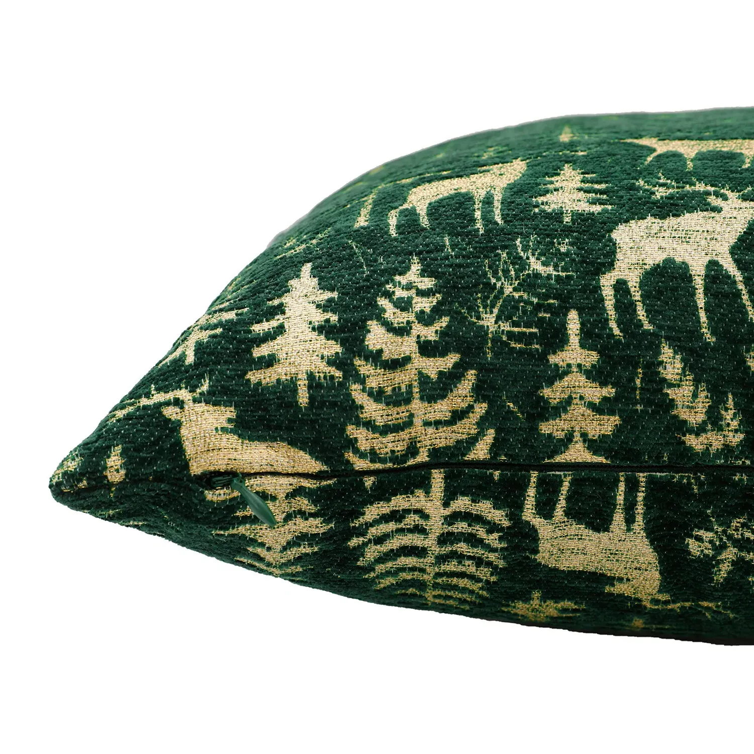 Winter Forest Square Cushion - Green