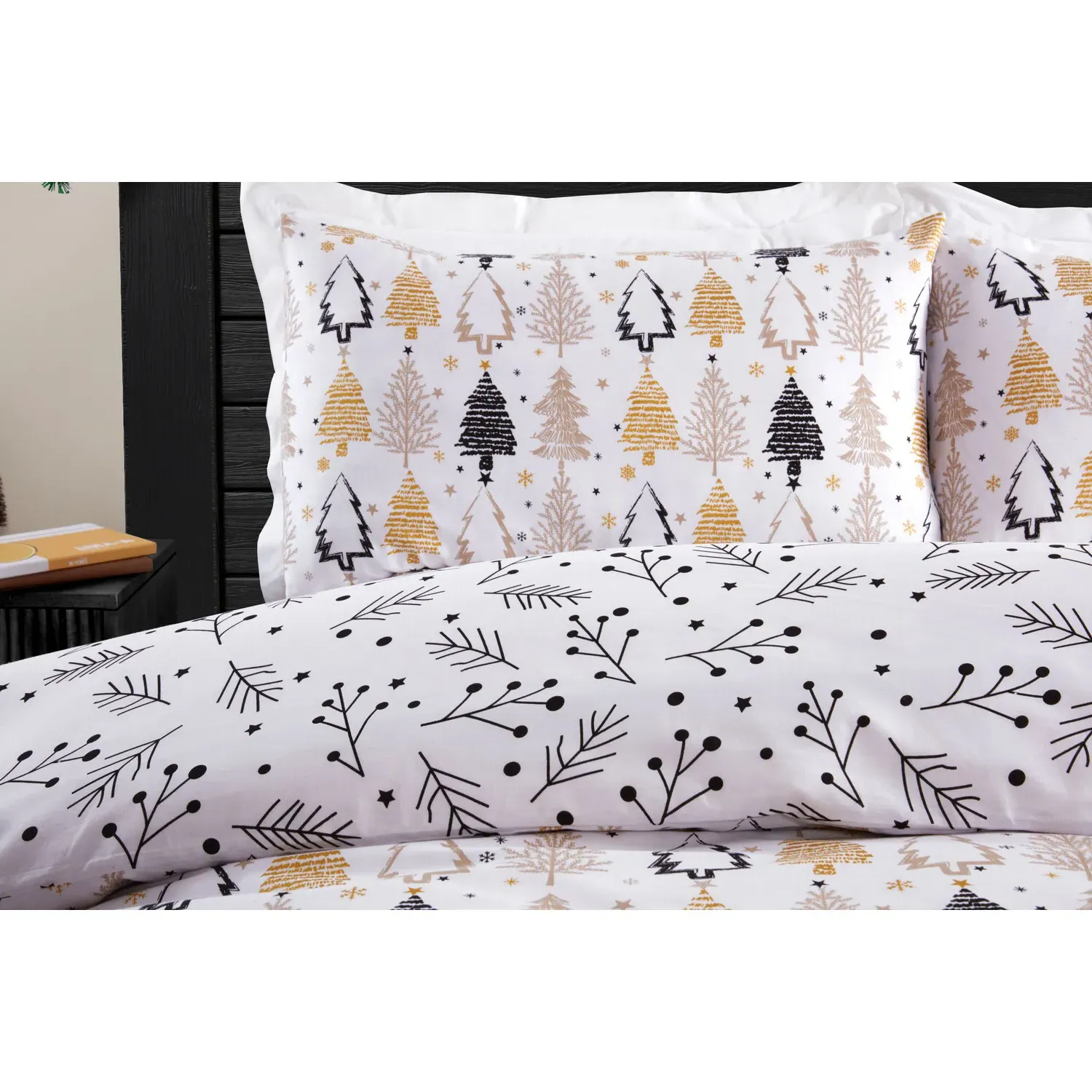 Winter Forest Super King Duvet Set - Natural, Polycotton