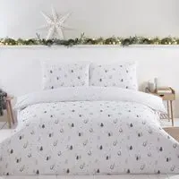 Winter Forest Super King Duvet Set - White