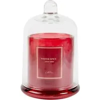 Winter Spice Bell Jar Candle - Red, Paraffin Wax