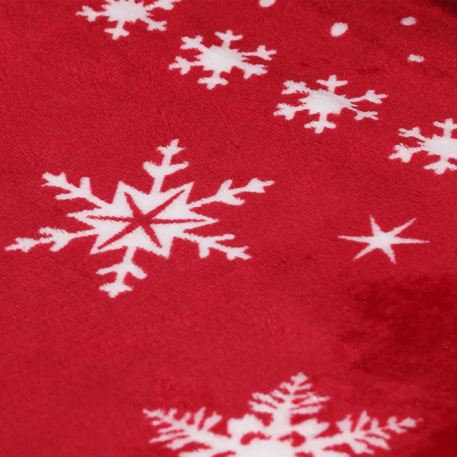 Winter Stag Sherpa Throw - Red