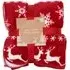 Winter Stag Sherpa Throw - Red