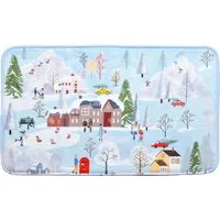 Winter Village Bath Mat - Flannel