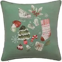 Winter Warmers Cushion - Green
