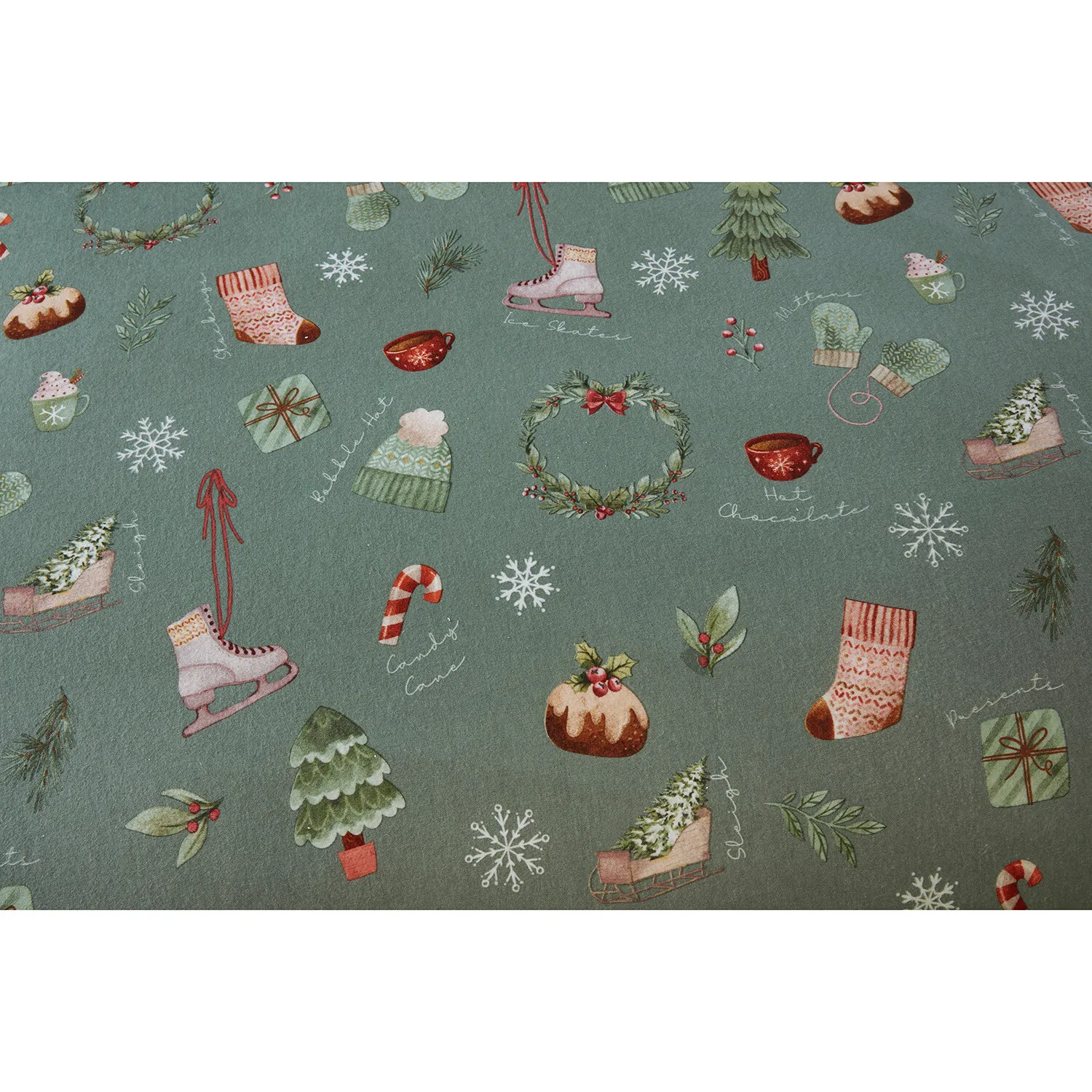 Winter Warmers Super King Duvet Cover Set - Green, Cotton