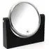 Wood Geo Double-Sided Mirror with Magnification - Black