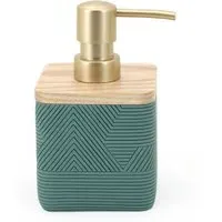 Wood Geo Soap Dispenser - Sage