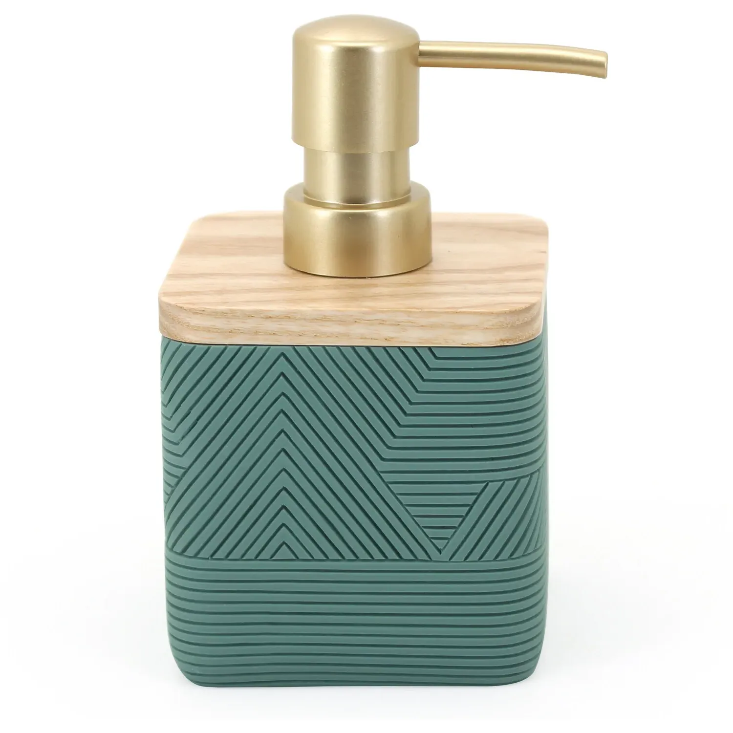 Wood Geo Soap Dispenser - Sage