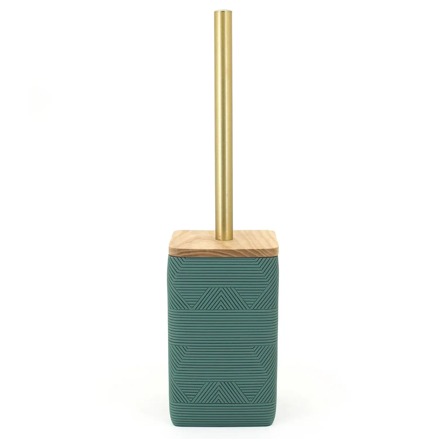 Wood Geo Toilet Brush Holder - Sage