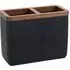 Wood Geo Toothbrush Holder - Black
