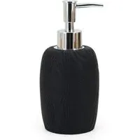 Wood Grain Soap Dispenser - Black