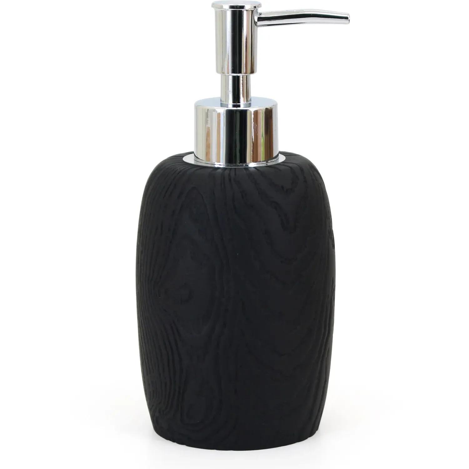 Wood Grain Soap Dispenser - Black