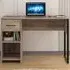 Wood & Metal Desk with Storage - Brown