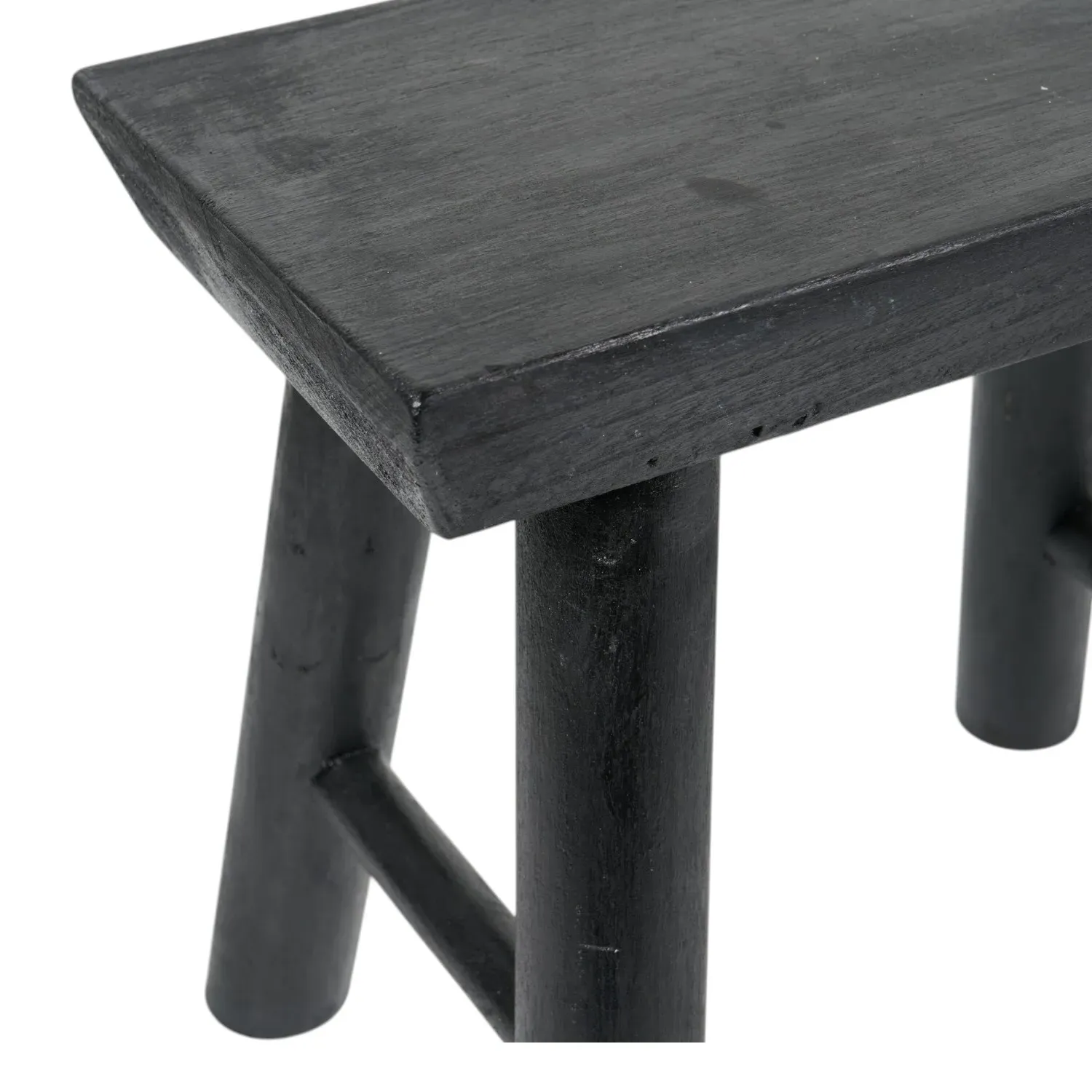 Wood Stool - Black