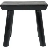 Wood Stool - Black