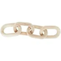 Wooden Chain Wall Decor 45cm - Natural Wood