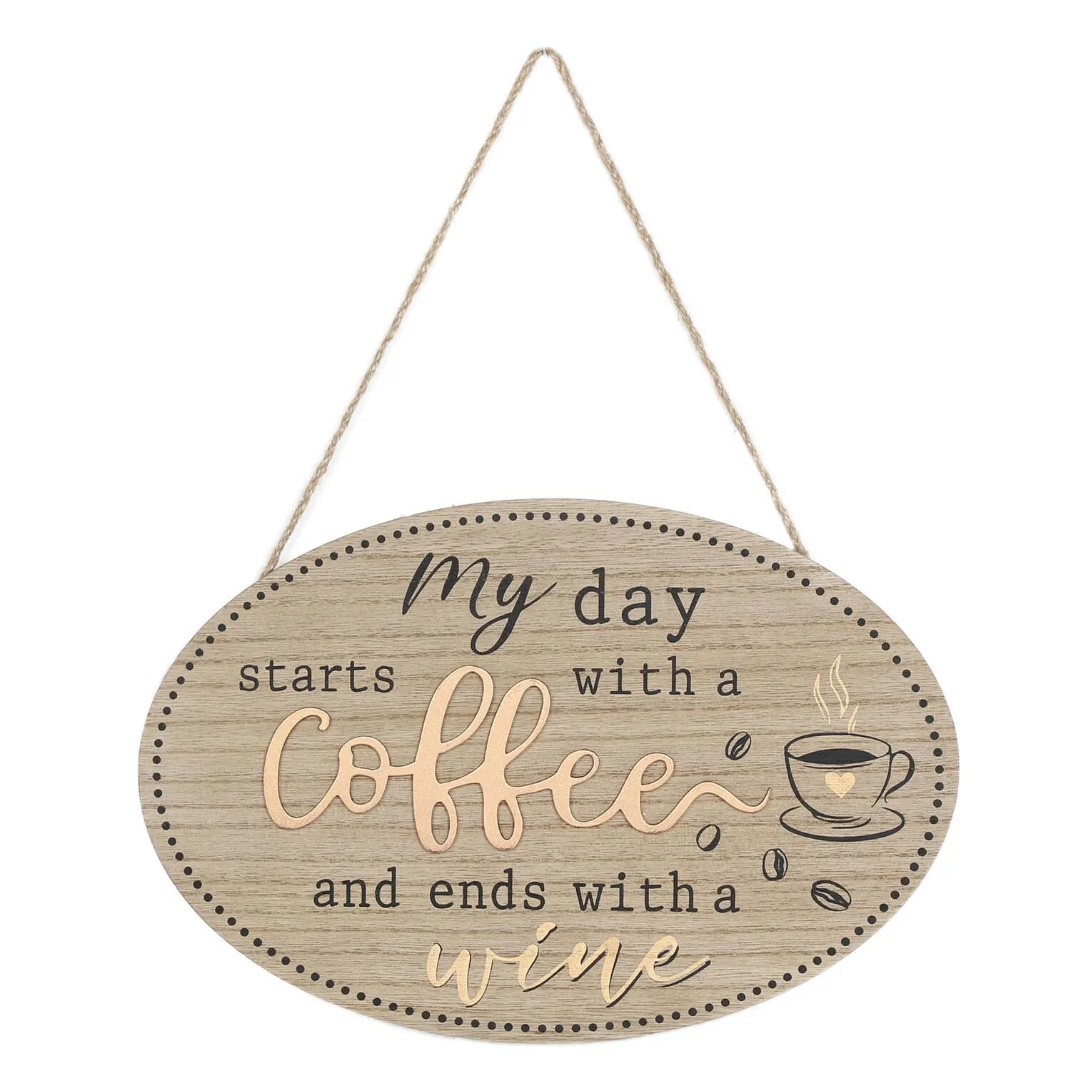 Wooden Coffee Slogan Sign