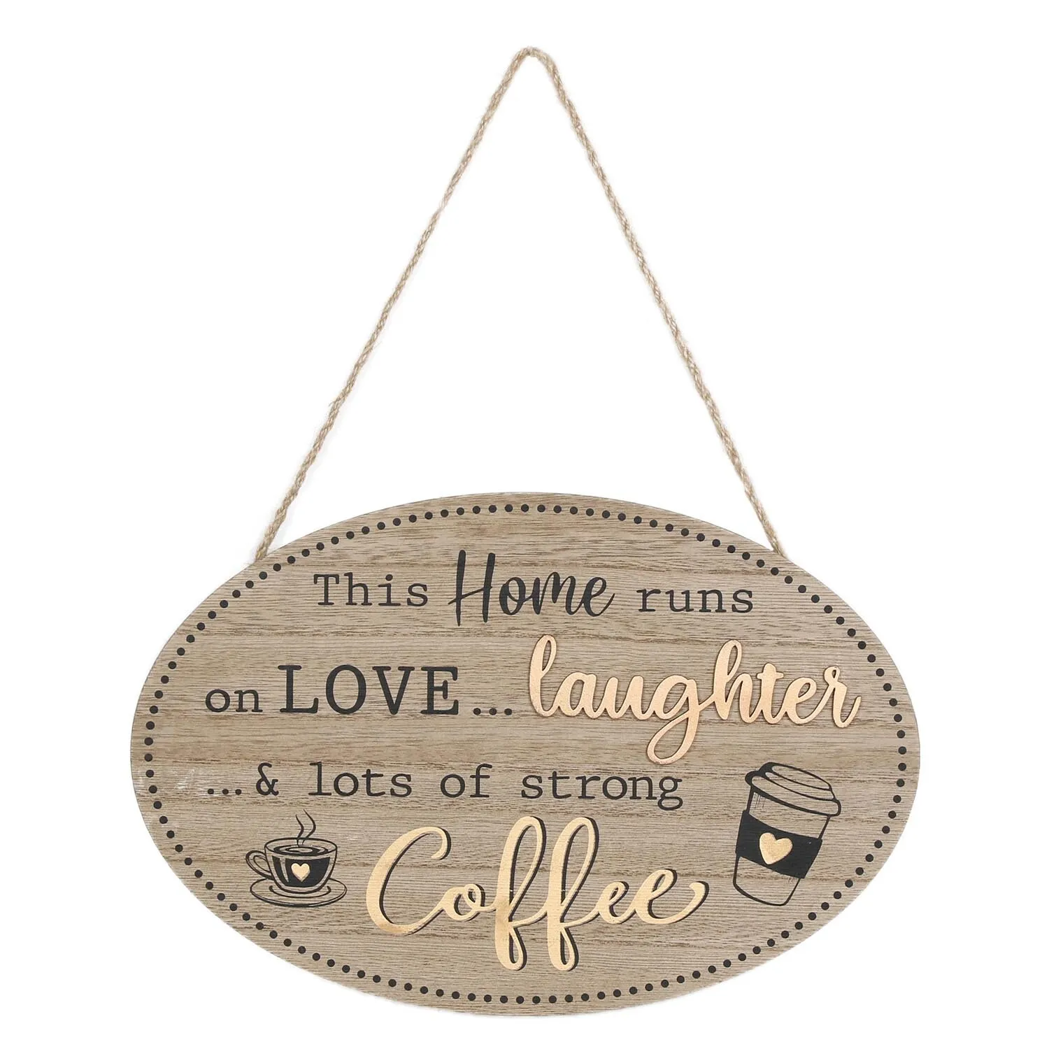 Wooden Coffee Slogan Sign image