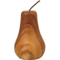 Wooden Effect Fruit Ornament - Brown