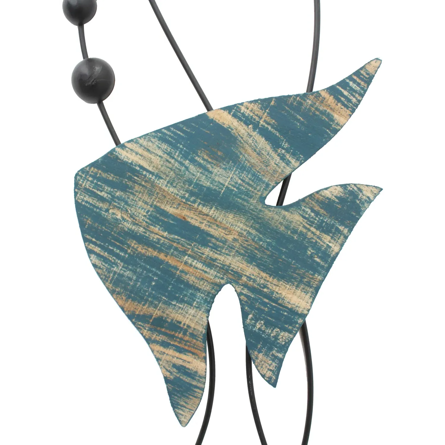 Wooden Fish Wall Art - Blue