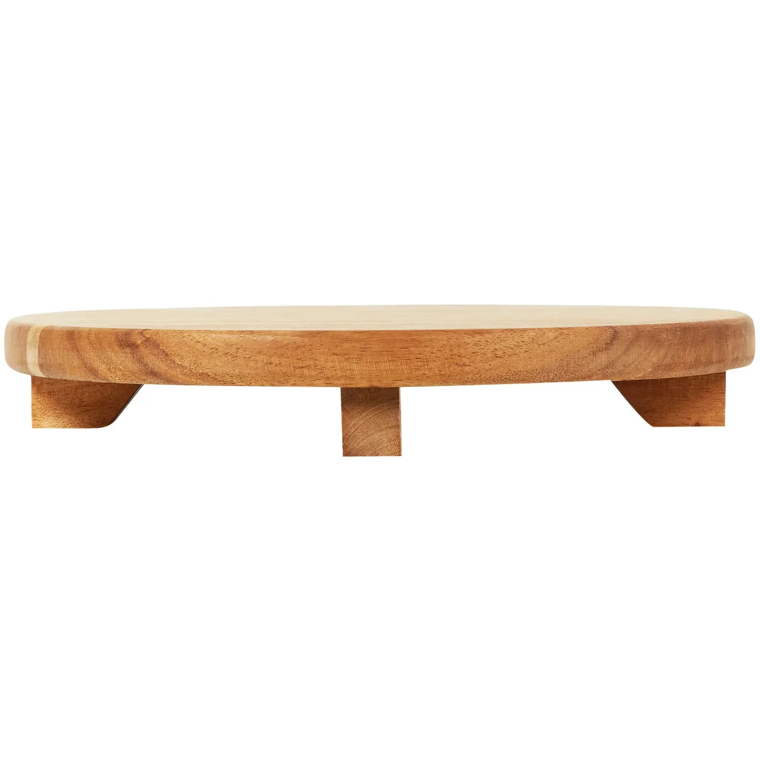 Wooden Footed Tray - Natural