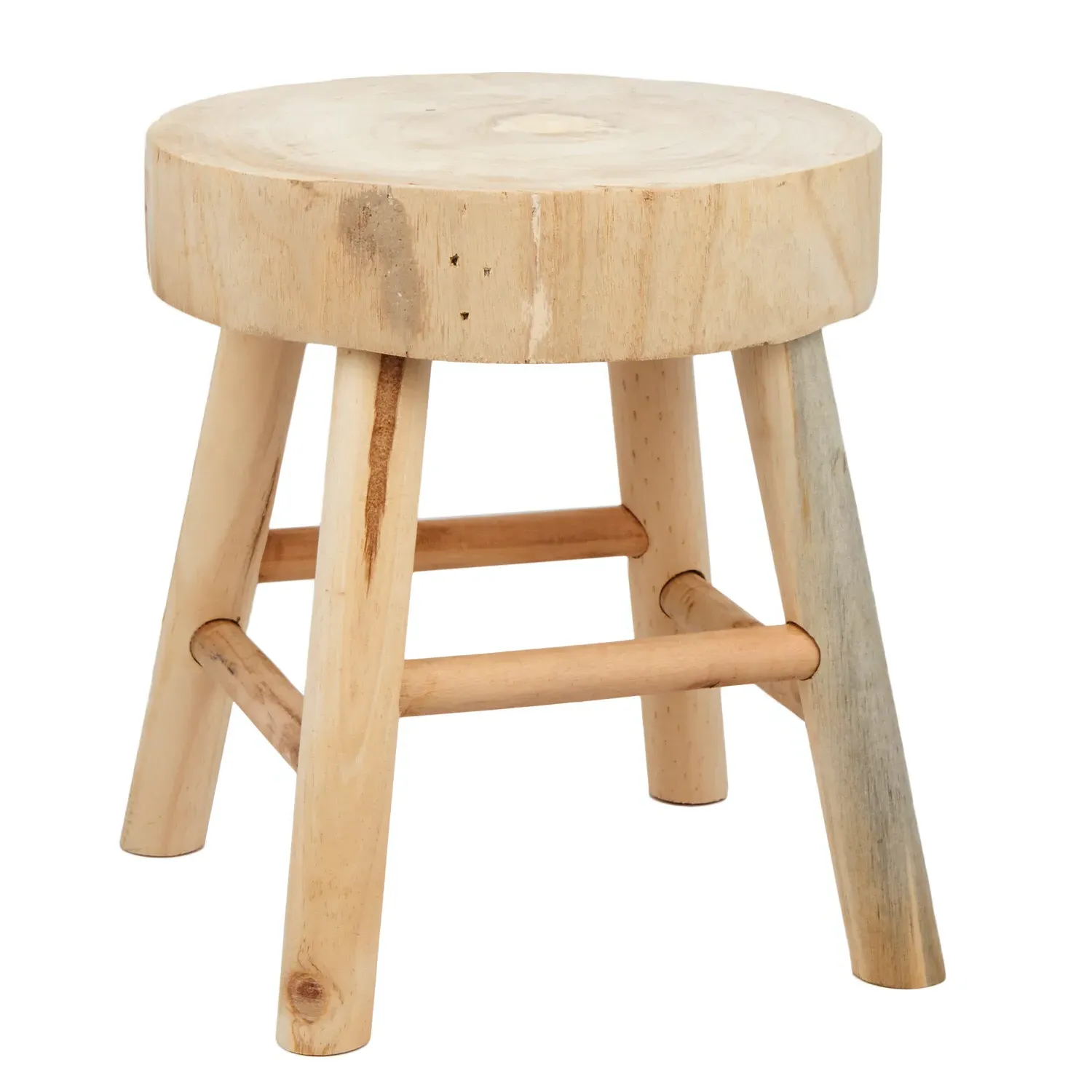 Wooden Footstool - Natural