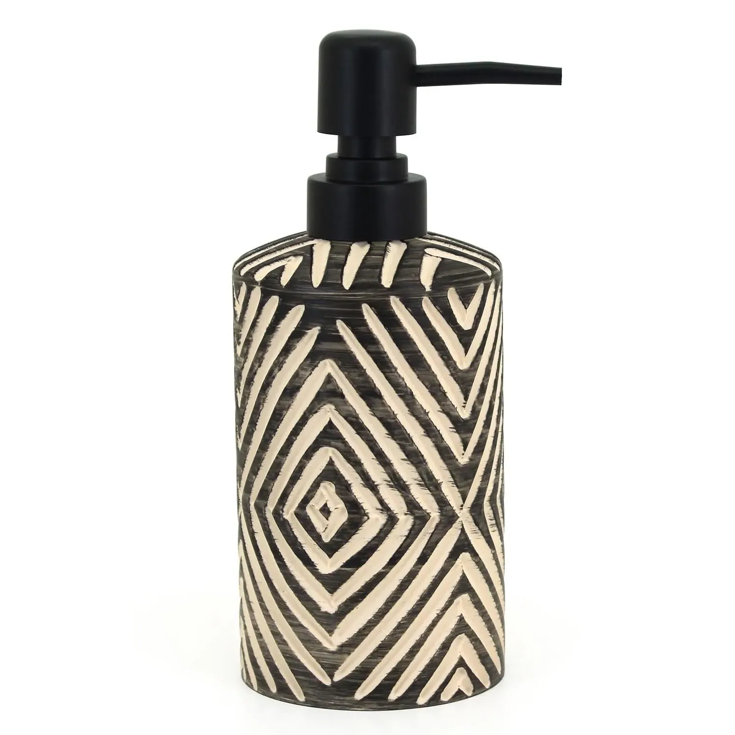 Wooden Geo Soap Dispenser - Black
