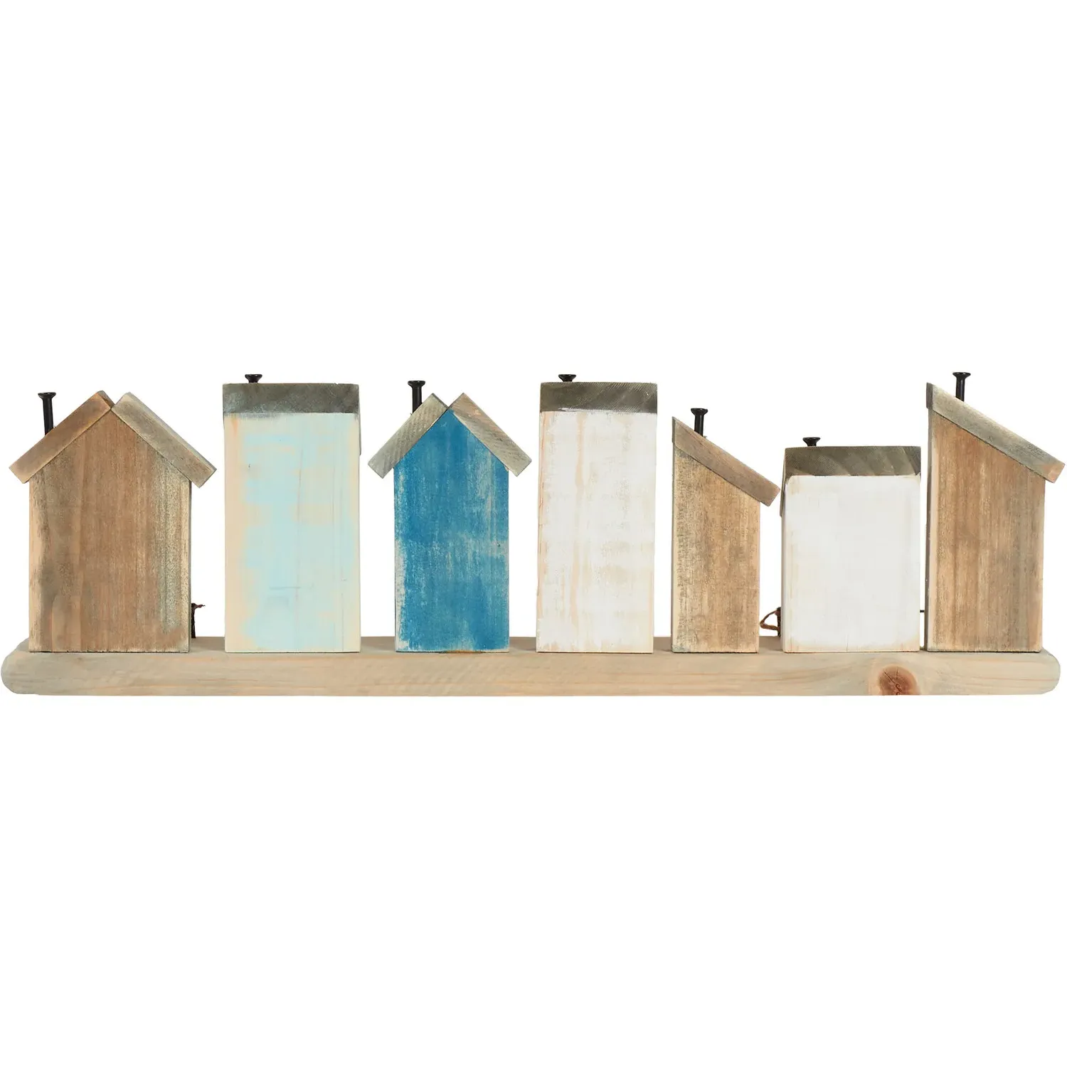 Wooden Houses Plaque - Natural