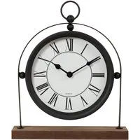 Wooden Mantle Clock - Black