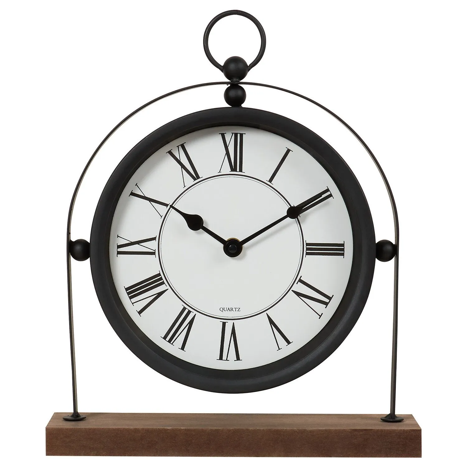 Wooden Mantle Clock - Black