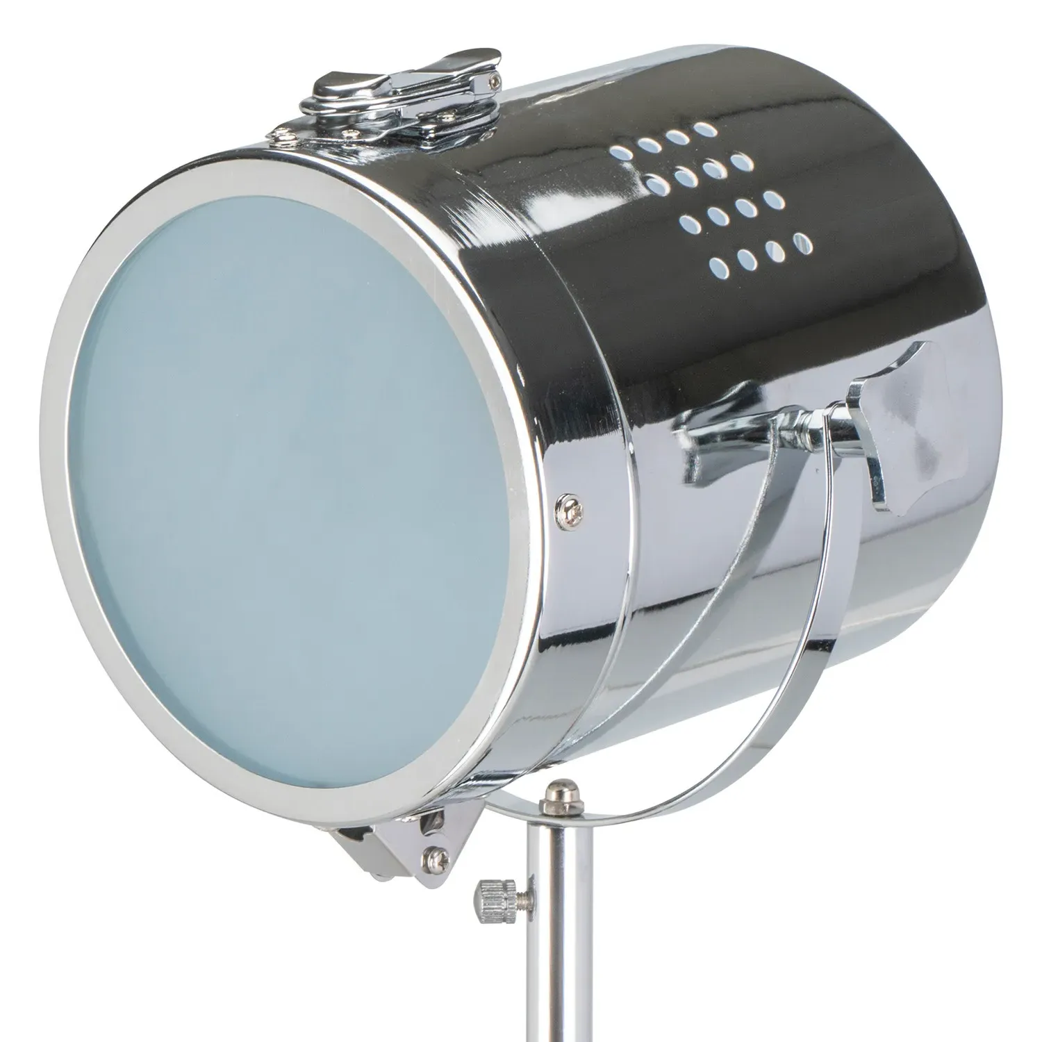 Wooden Tripod Table Lamp - Silver