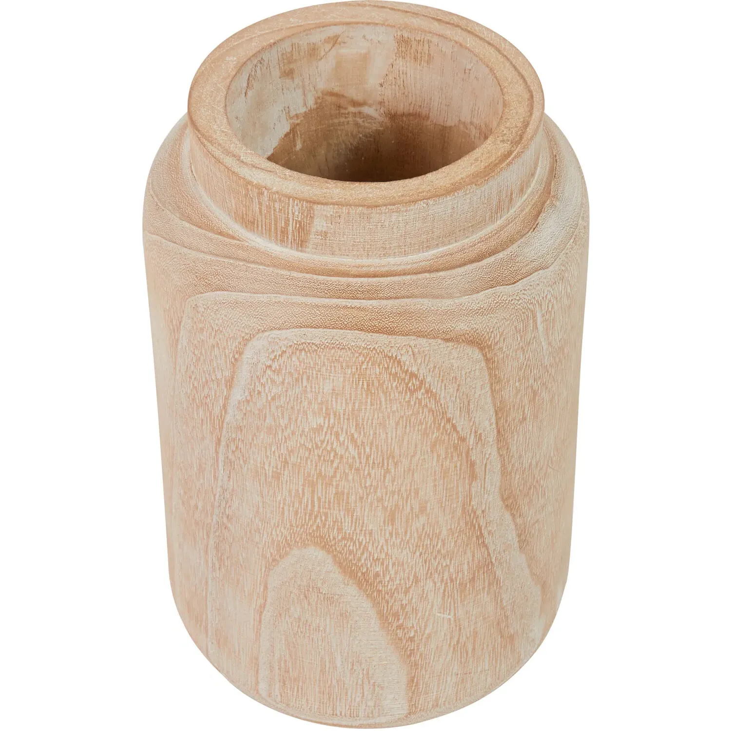 Wooden Vase 29cm - Natural