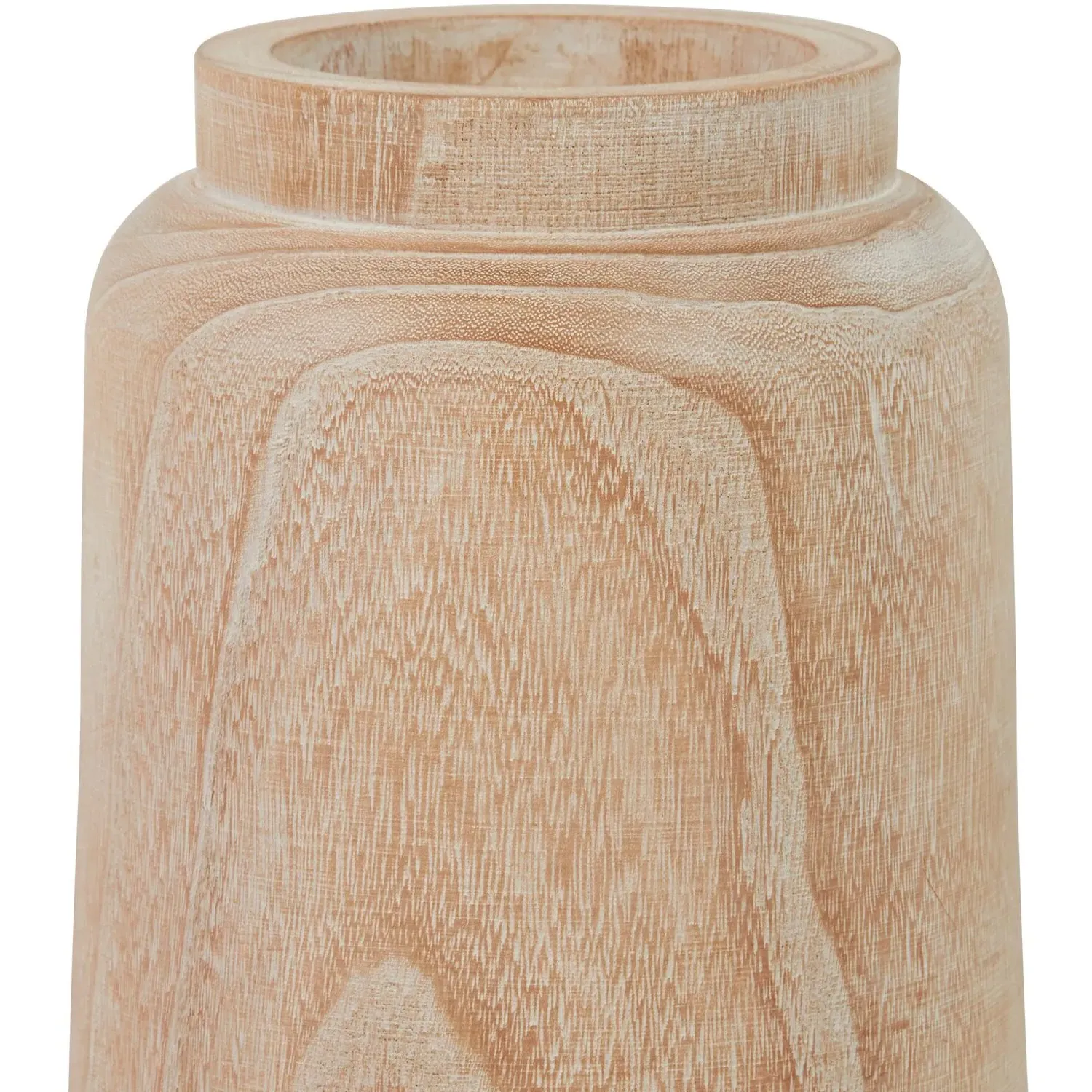 Wooden Vase 29cm - Natural