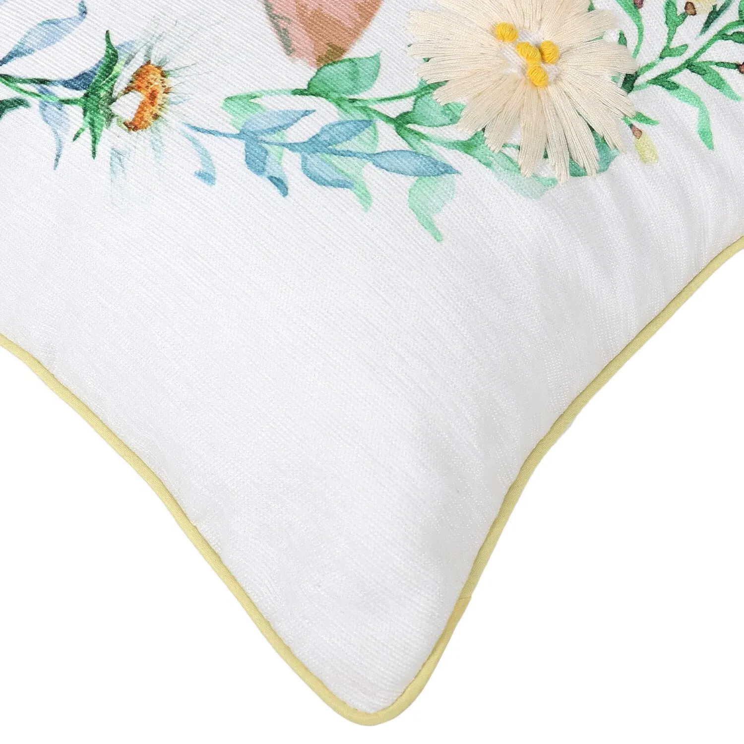 Woodland Bunny Cushion - White