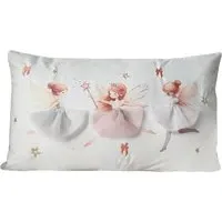 Woodland Fairies Cushion - White