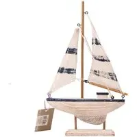 Woodwash Sailboat Ornament - White