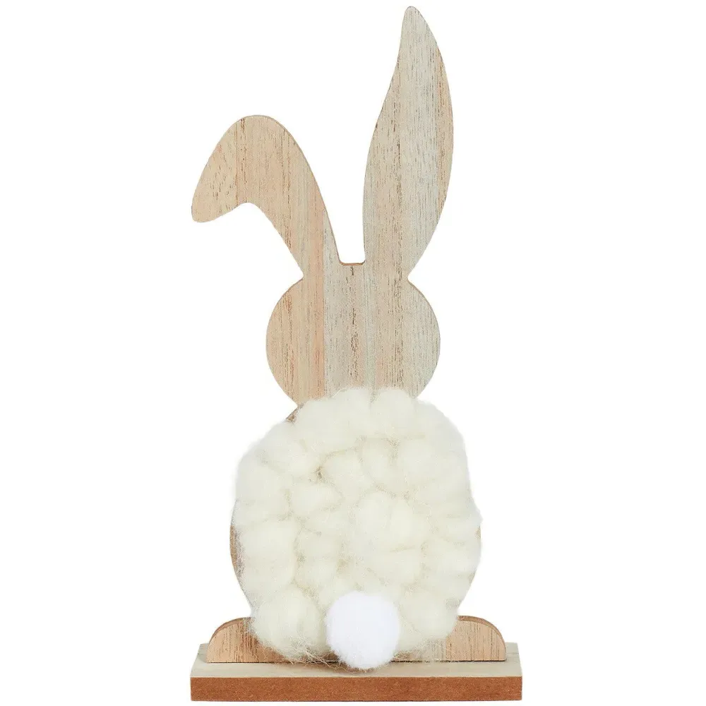 Woolly Bunny Ornament - Natural