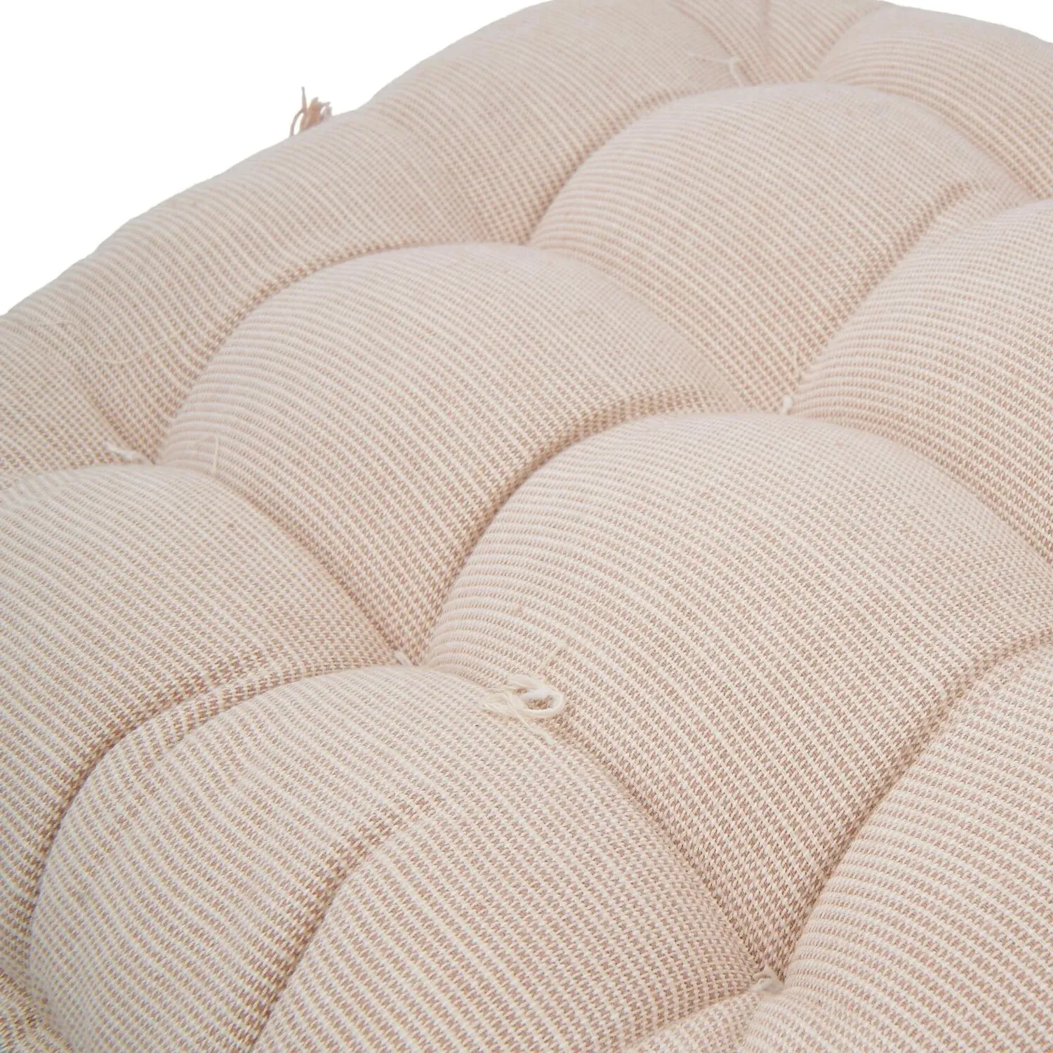 Woven Dobby Fringe Seat Pad - Natural