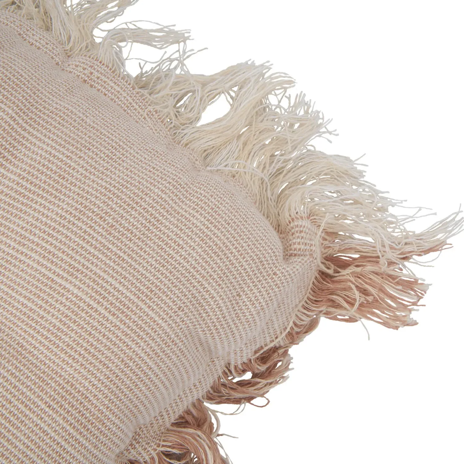 Woven Dobby Fringe Seat Pad - Natural