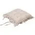 Woven Dobby Fringe Seat Pad - Natural